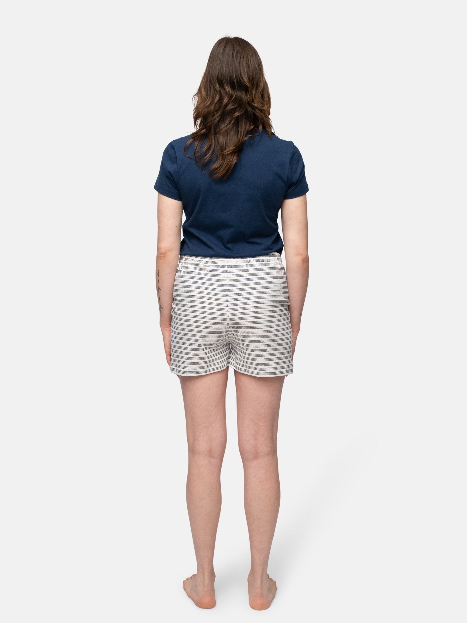 Lässige Short mit Leinen-Anteil - greenjama - G413-air-36