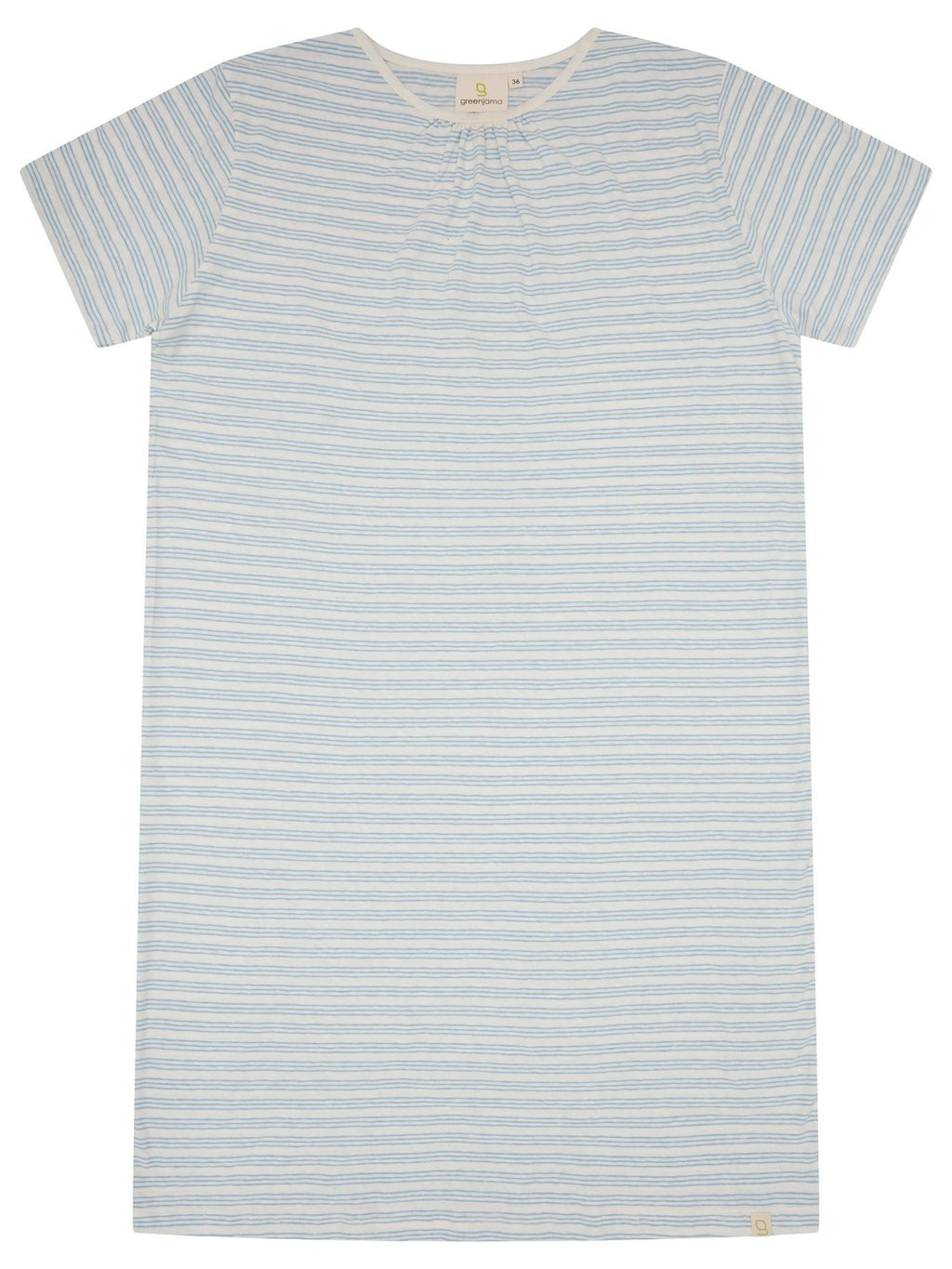 Geringeltes Sleepshirt mit Leinen-Anteil - greenjama - G603-air-36