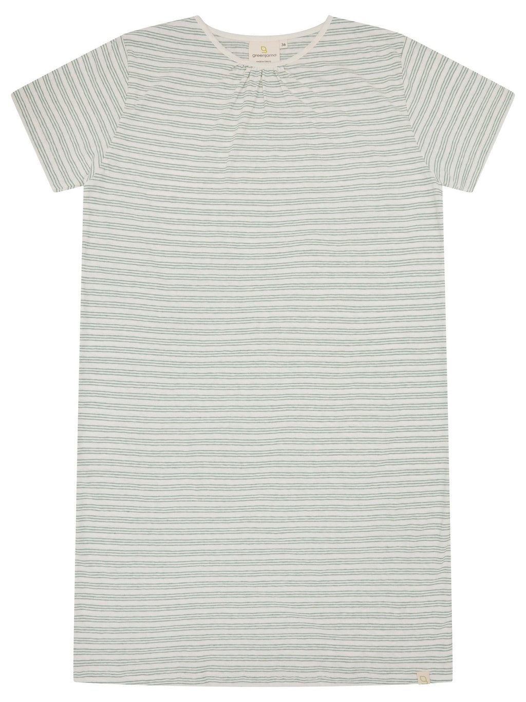 Geringeltes Sleepshirt mit Leinen-Anteil - greenjama - G603-air-36