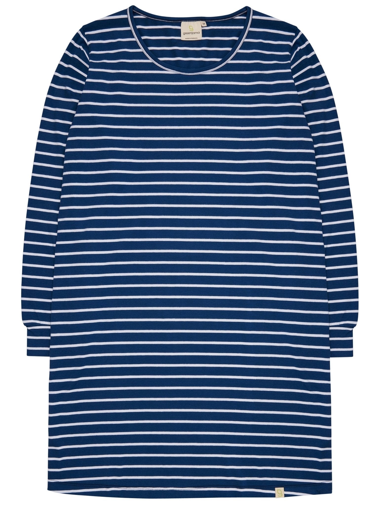 Bequemes Langarm Sleepshirt Ringel - greenjama - G601-grp-36