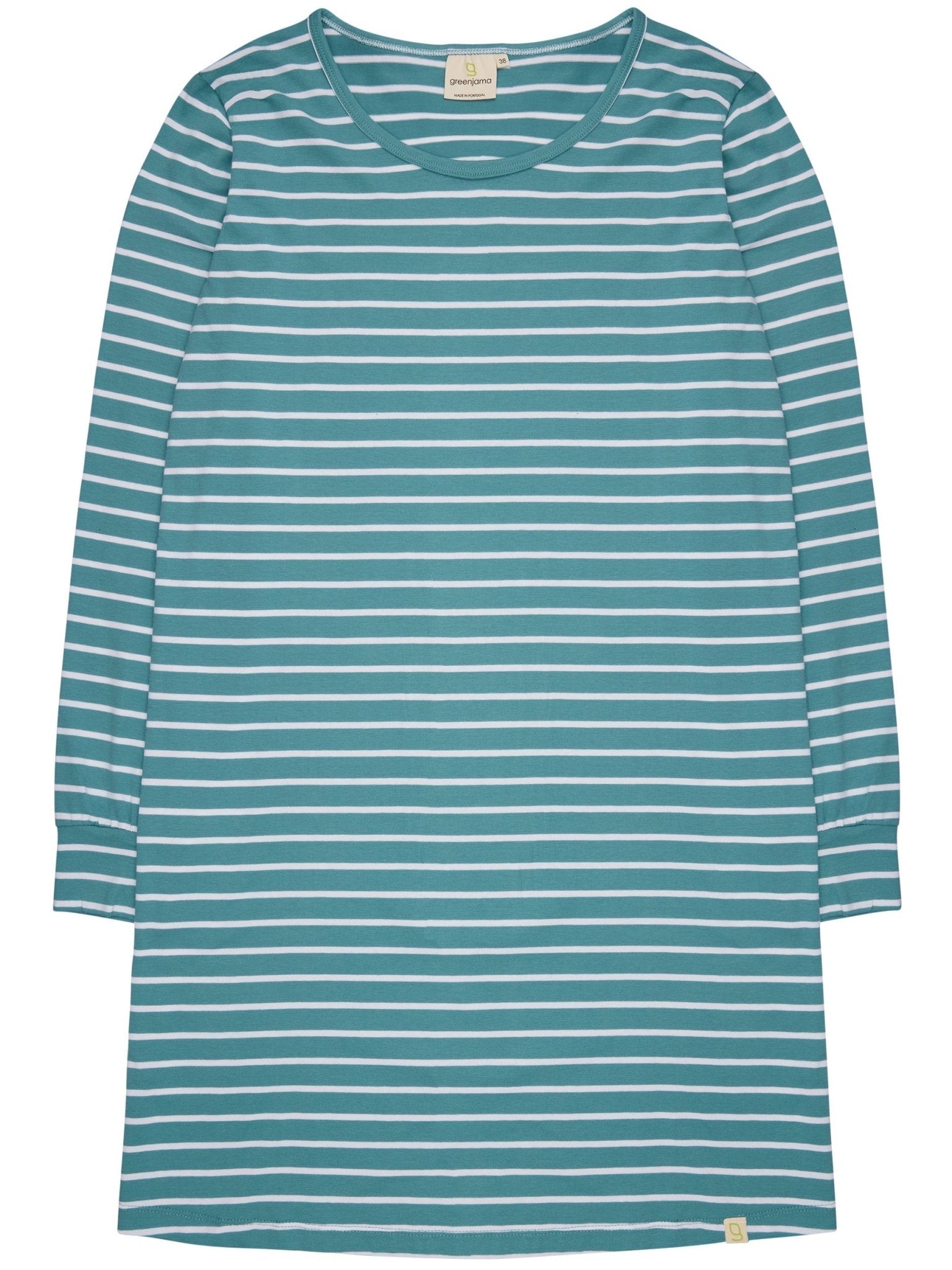Bequemes Langarm Sleepshirt Ringel - greenjama - G601-grp-36