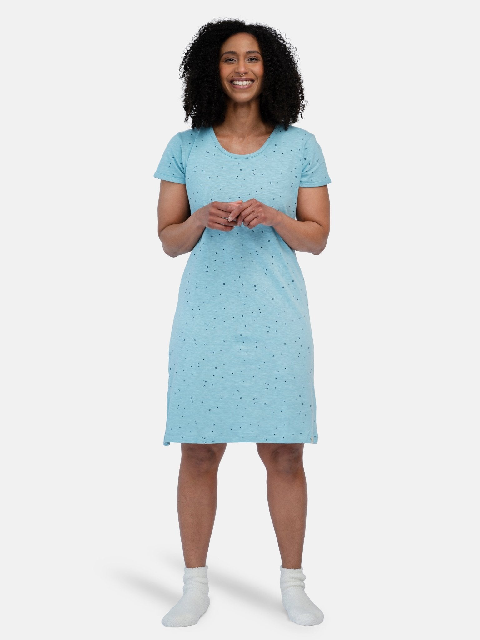 Sleepshirt Slub Jersey mit Druck - greenjama - G602-lag-36
