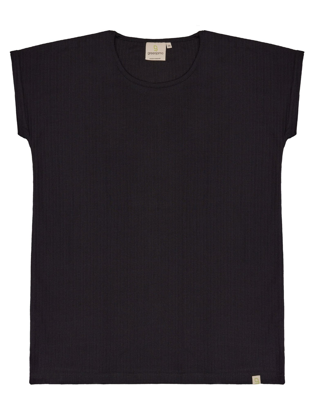Lässiges T-Shirt aus Derby-Rib - greenjama - G100-grp-36