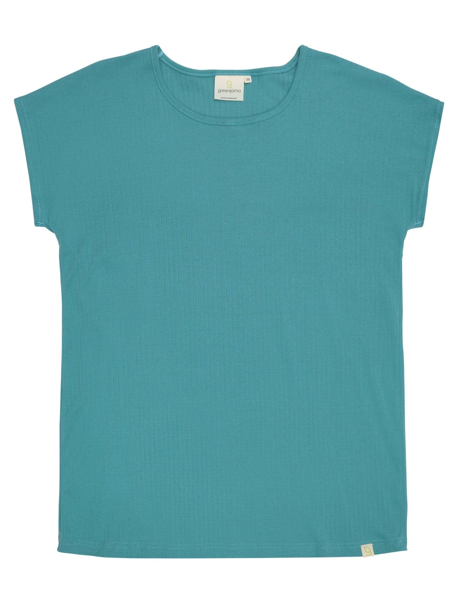 Lässiges T-Shirt aus Derby-Rib - greenjama - G100-grp-36