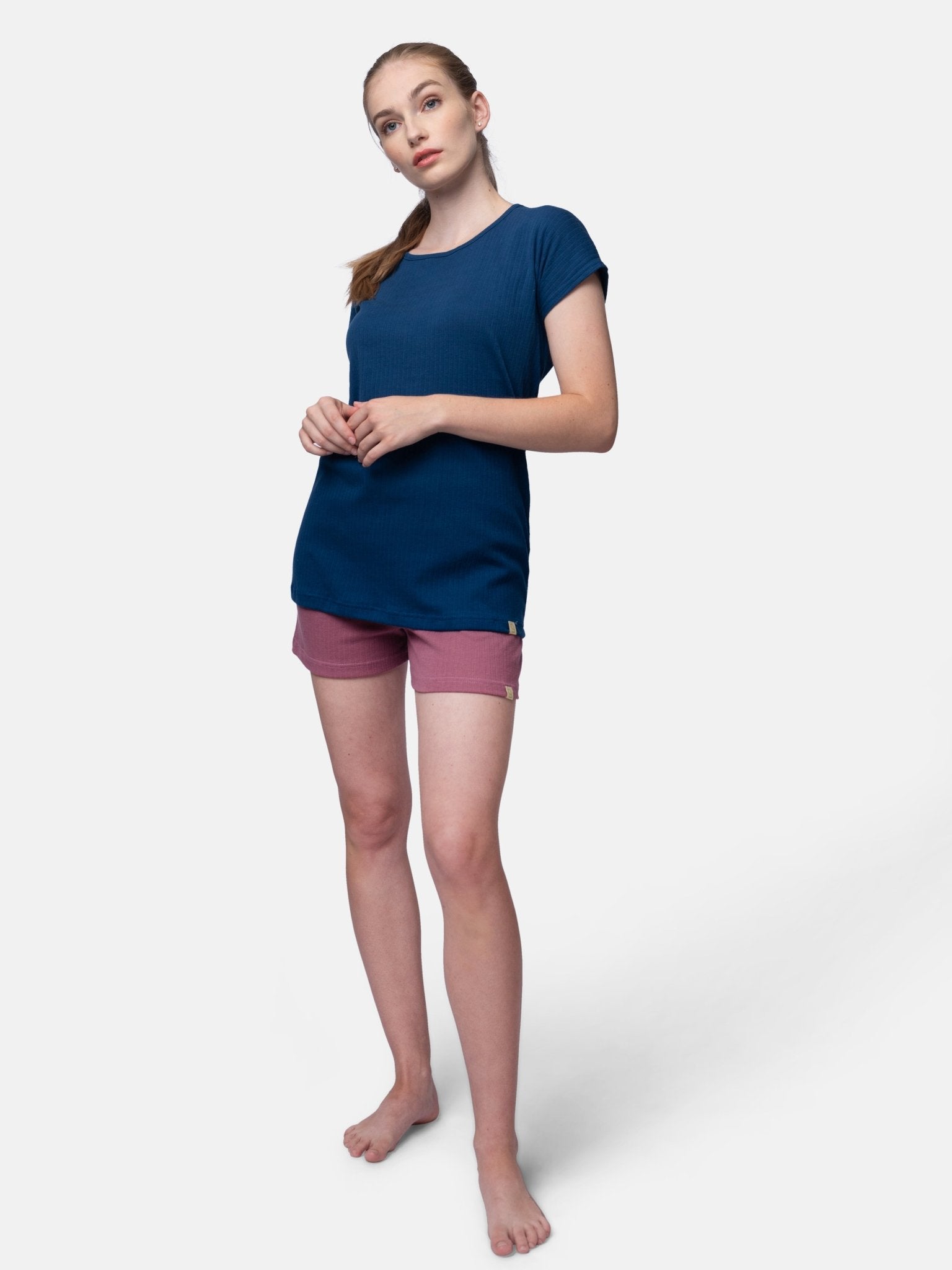 Lässiges T-Shirt aus Derby-Rib - greenjama - G100-grp-36