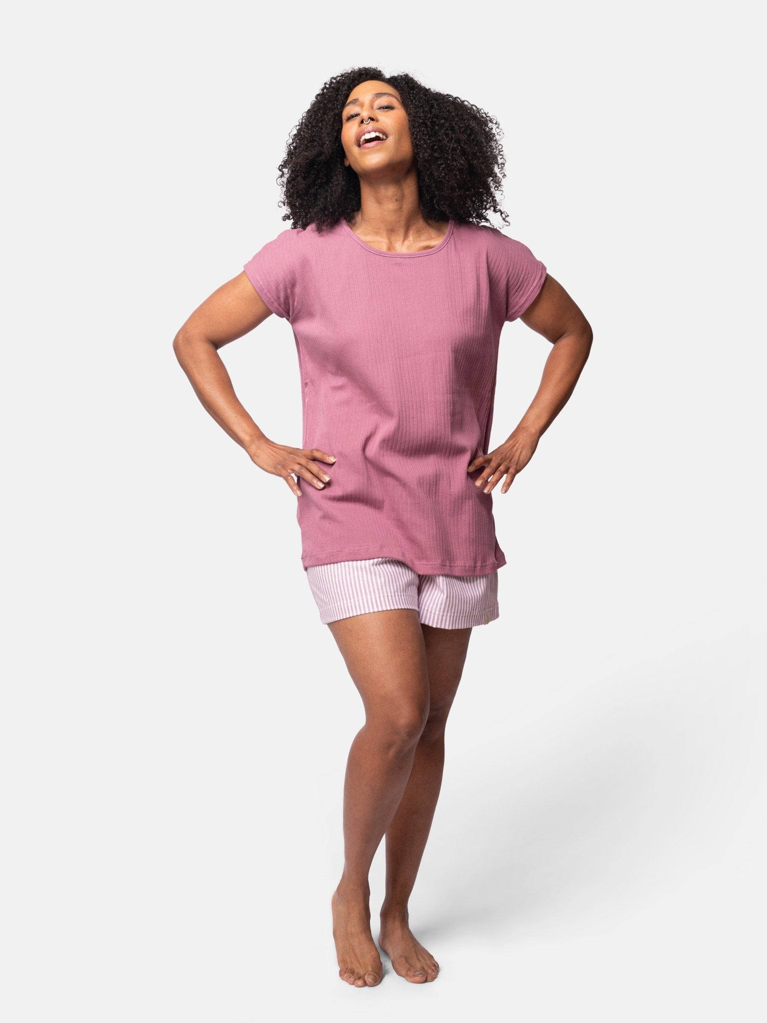 Casual T shirt made Derby rib