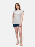 Geringeltes T-Shirt mit Leinen-Anteil - greenjama - G104-air-36