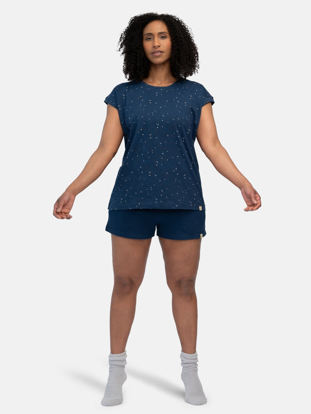 T-Shirt Slub Jersey mit Pünktchen-Druck - greenjama - G103-lag-36